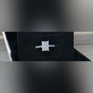 Modern Gents The Alexandria Half Eternity Simulated Diamond Engagement Ring 5.5